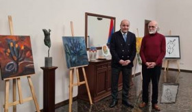 Выставка  работ художника Хачатура Белогов в Генеральном консульстве РА в Санкт-Петербурге.